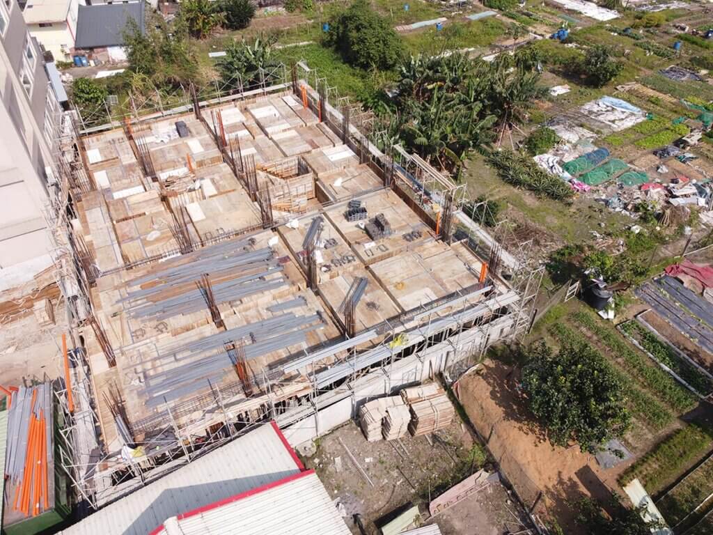 2021_01月26日_1F頂版模板組立完成、1F頂版樑版鋼筋綁紮 5